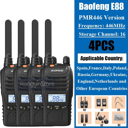 Walkie talkies met vergrendelingsfunctie