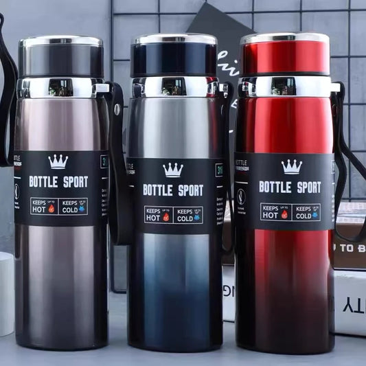 Thermosfles met clip – Bevestigbaar aan je tas
