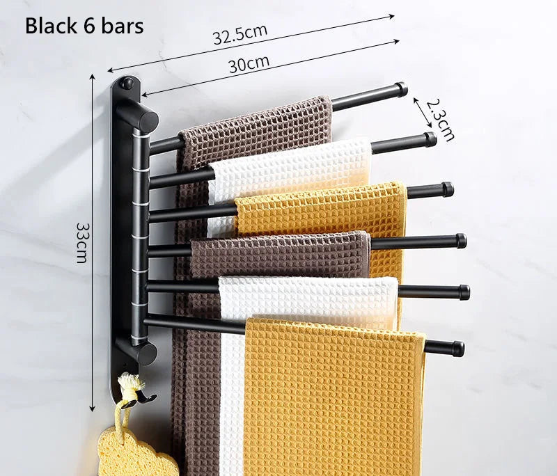 Compact handdoek rek voor hoekmontage – Slim ruimtegebruik