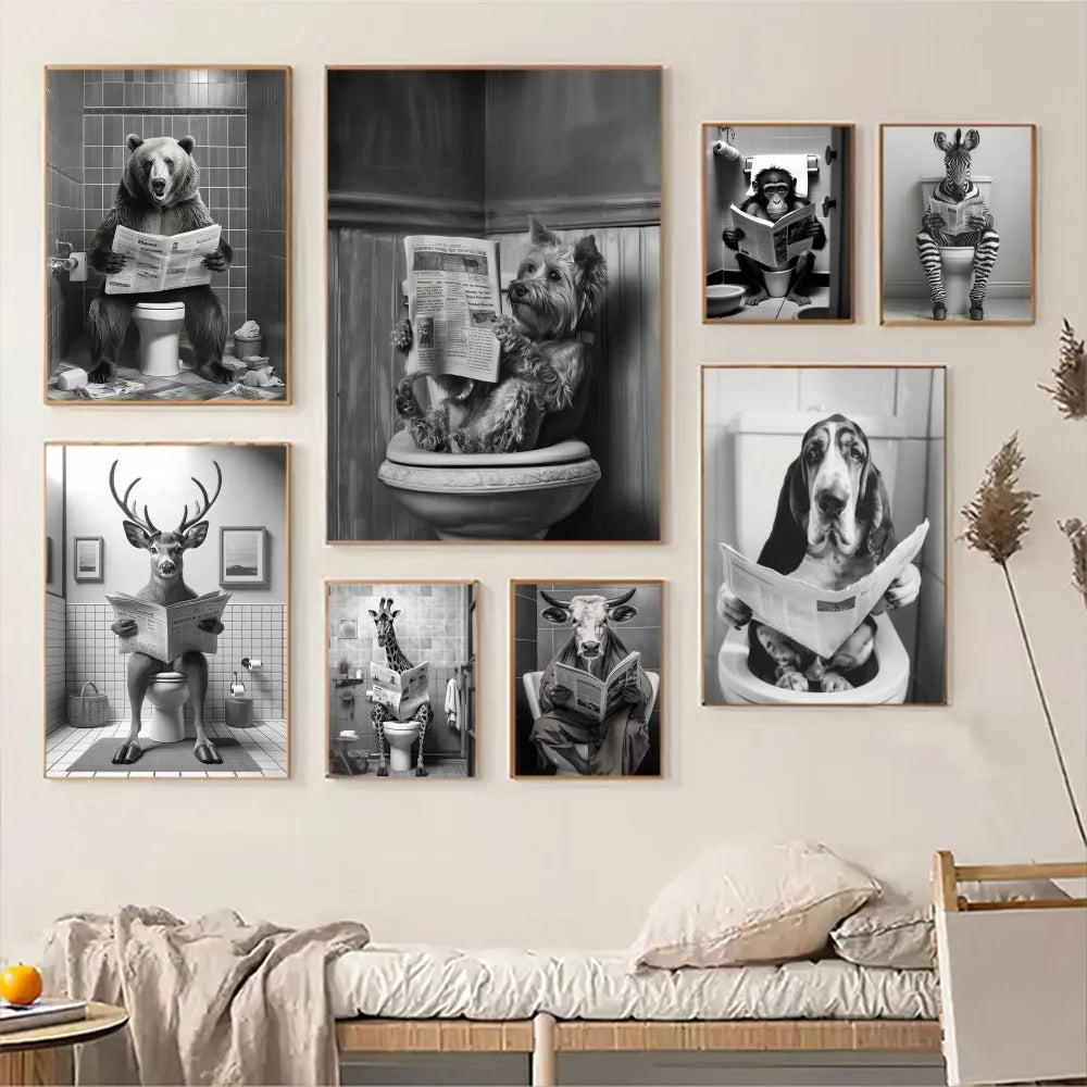 Posters met marmeren textuur en gouden accenten