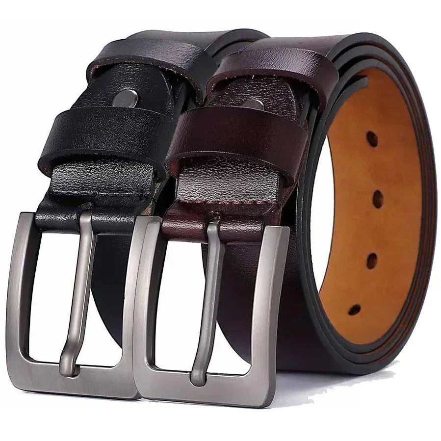 Riem heren met vintage messing gesp
