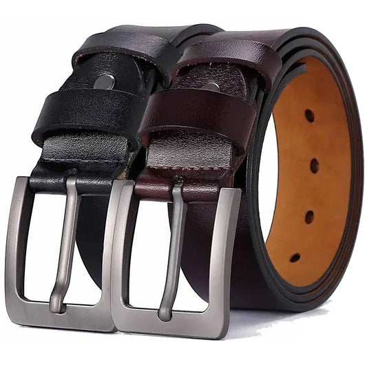 Riem heren met vintage messing gesp