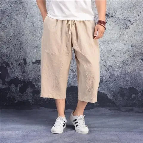 Linnen broek mannen met wijde pijpen – Ruimte en comfort