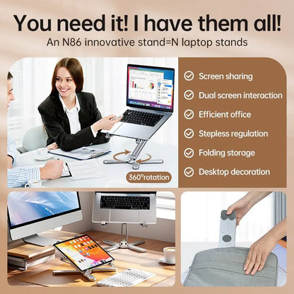 Laptop standaard met stevige metalen basis