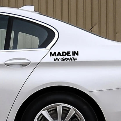 Auto stickers - Unieke 'Made in My Garage' ontwerp voor persoonlijke uitstraling