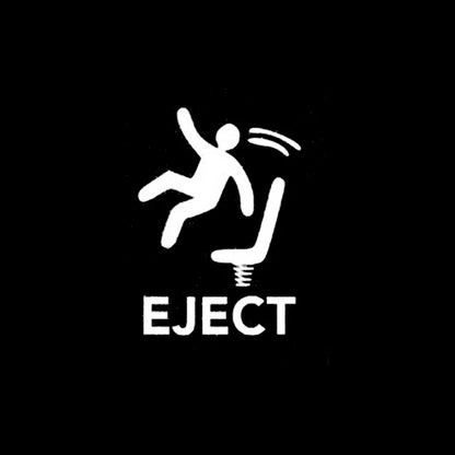 Auto stickers - Hilarische Eject-knop voor humor op de achterruit