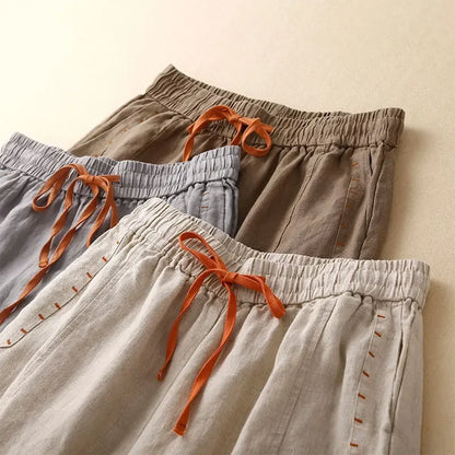Witte linnen broeken voor dames – Fris en elegant