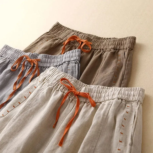Witte linnen broeken voor dames – Fris en elegant