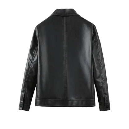 Leren jas heren met gestructureerde look – Strak en modieus