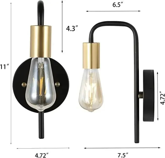 Wandlamp batterijen met vintage filament – Klassieke stijl