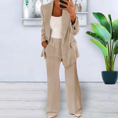 Zara-stijl broekpak dames pastel – Modern en licht