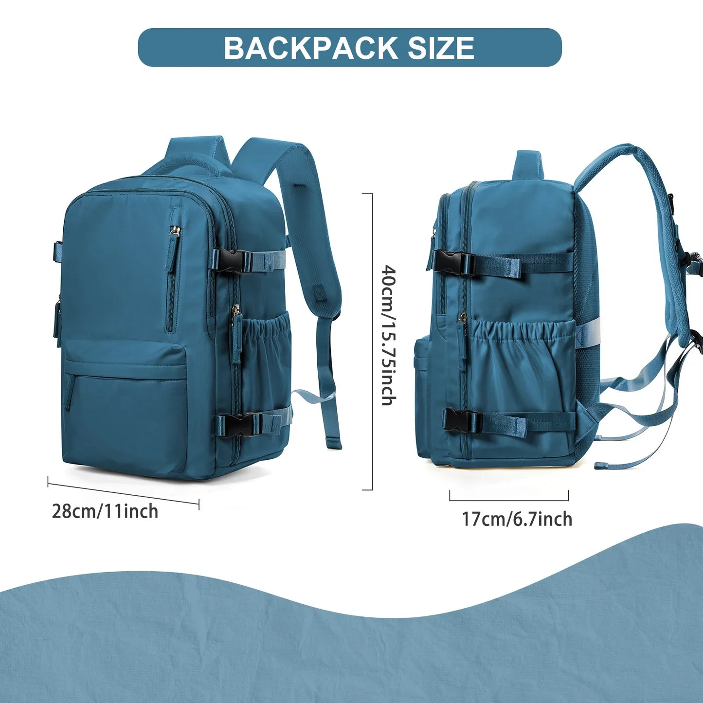 Handbagage rugzak met extra draaglus