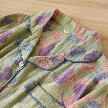 Dames pyjama met brede manchetten