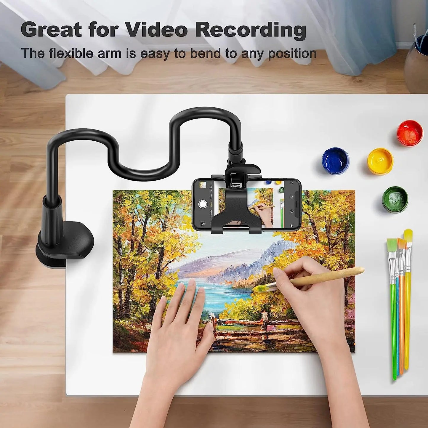 Telefoonhouder met clip – Vast te maken aan tafel of bedrand