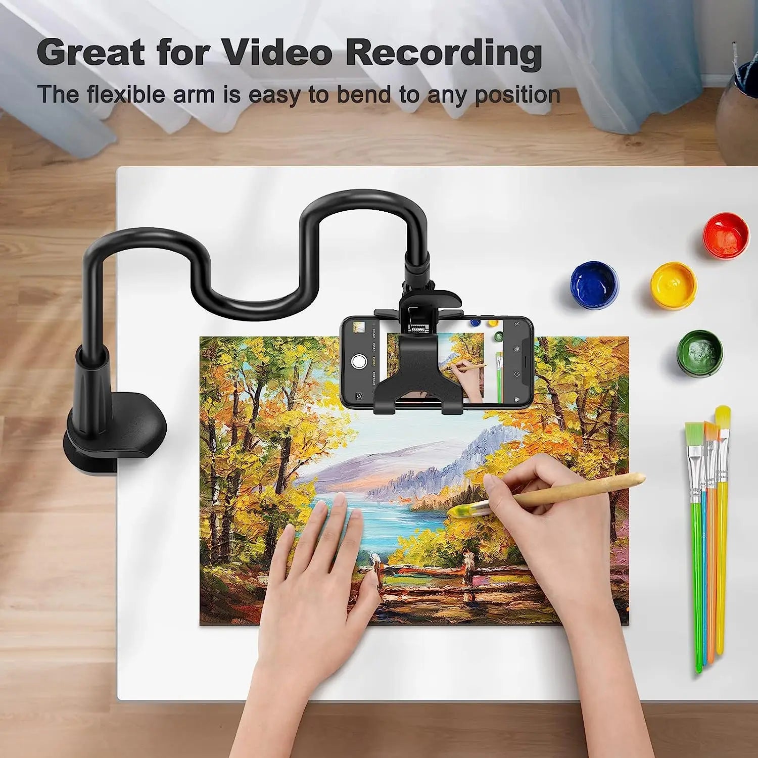 Telefoonhouder met clip – Vast te maken aan tafel of bedrand