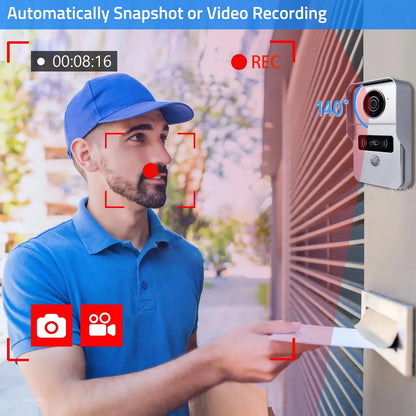 Deurbel met live video en terugspreekfunctie
