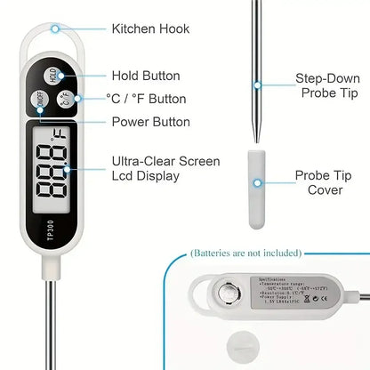 Action thermometer met backlight display