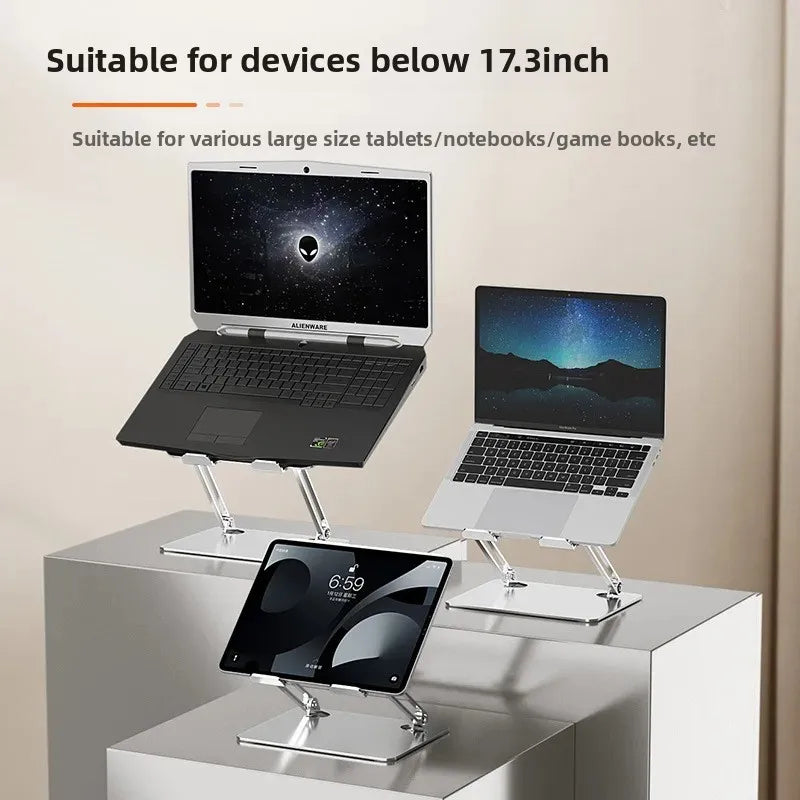 Aluminium laptopstandaard met koelfunctie