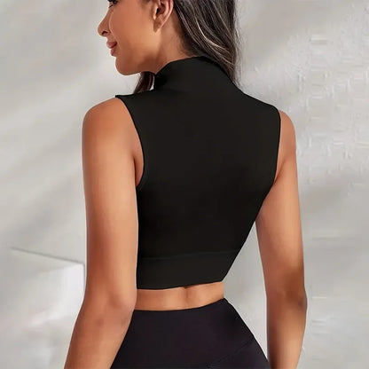 Hippe yoga kleding met open rug top