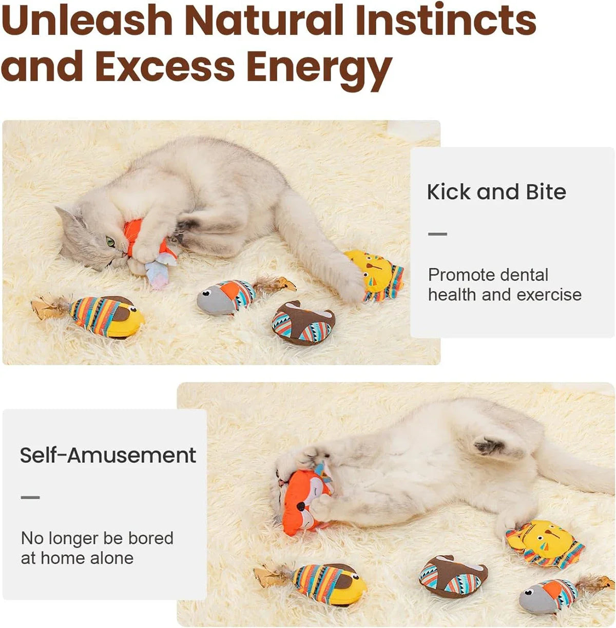 Action katten speeltjes set – Vol variatie