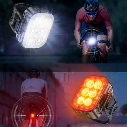 Fietslamp Action met wit en rood licht