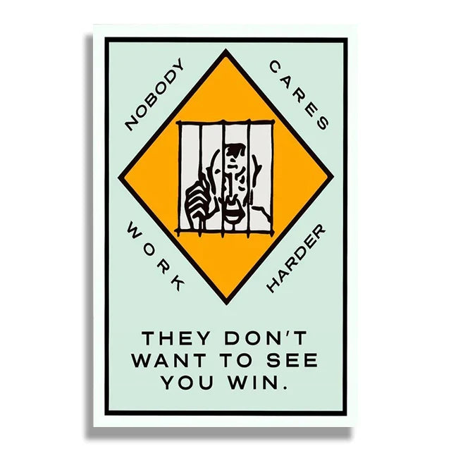 Poster met lijntekening van gezicht