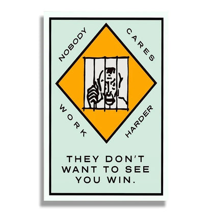 Poster met lijntekening van gezicht