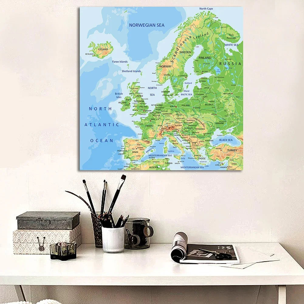 Wereldkaarten in zwart-wit – Minimalistisch en tijdloos