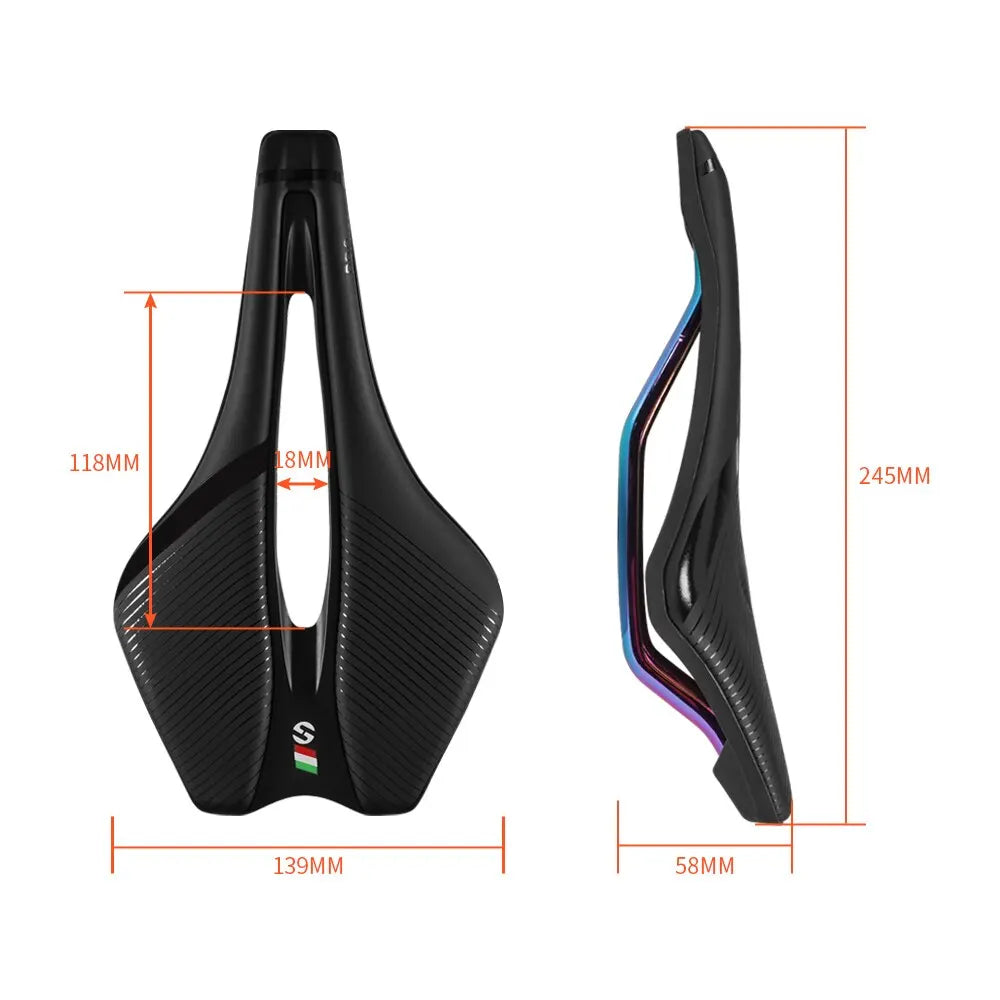 Comfort fietszadel met elastomeer vering
