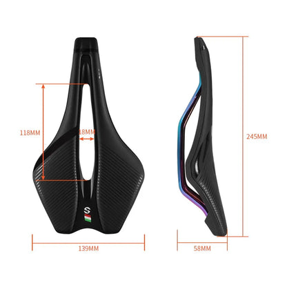 Comfort fietszadel met elastomeer vering