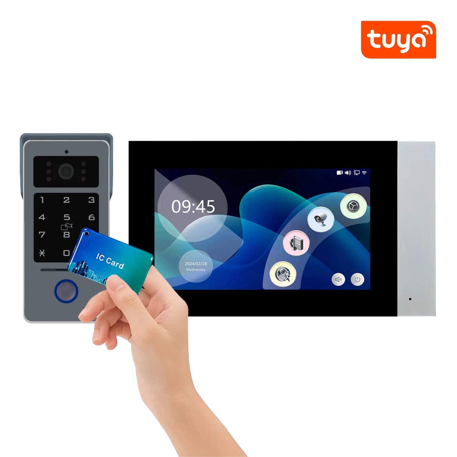 Deurbel met video scherm en geheugenfunctie