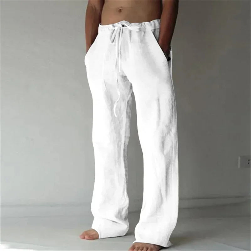 Linnen broek heren in oversized model – Relaxed fit