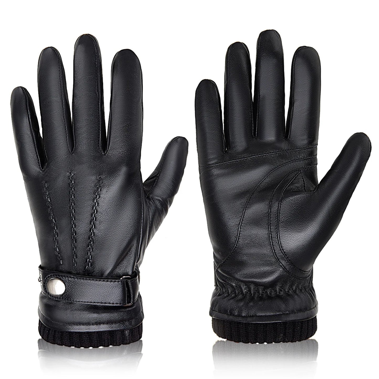 Elegante heren handschoenen van echt leer