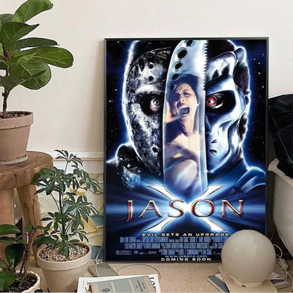 Posters in zwart houtframe ophangen