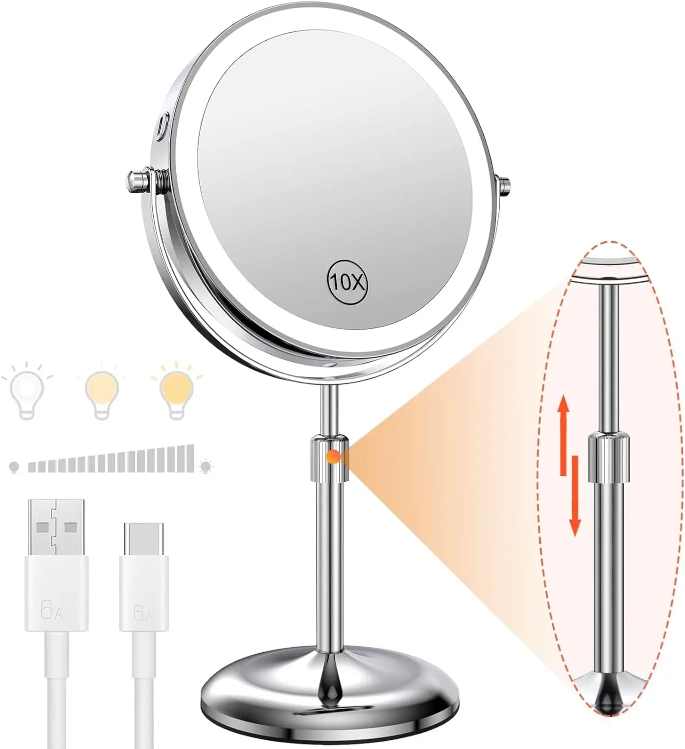 Make-up spiegel met verlichting en touchbediening – Intuïtief en stijlvol