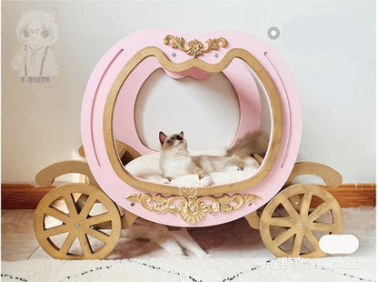 Luxe houten kattenpaal met pluche – Warmte en stijl