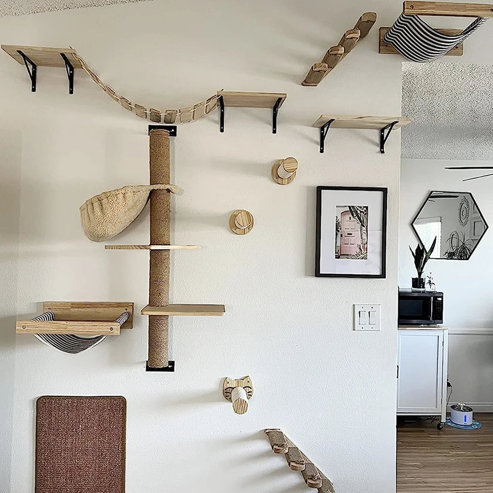 Krabpaal in modern houtdesign – Elegantie voor je kat