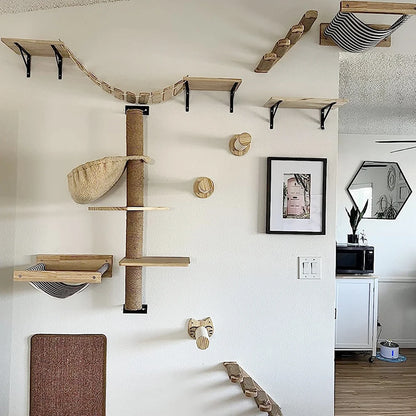 Krabpaal in modern houtdesign – Elegantie voor je kat