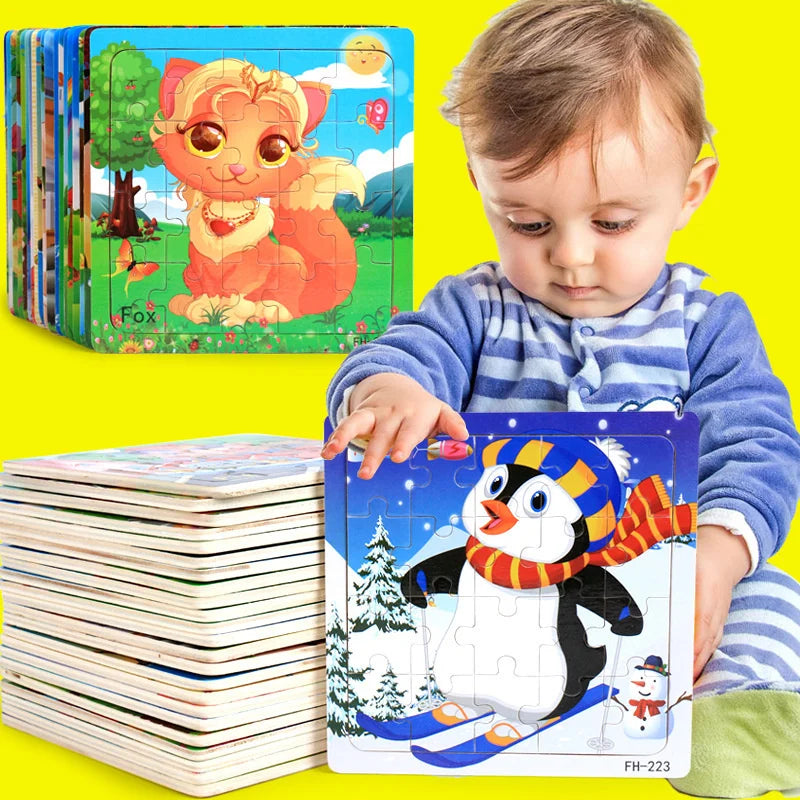 Houten puzzel speelgoed 2 jaar – Puzzelen en leren