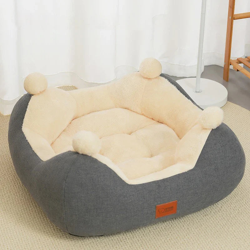 Kattenmand met zachte fleece binnenkant – Heerlijk nestje