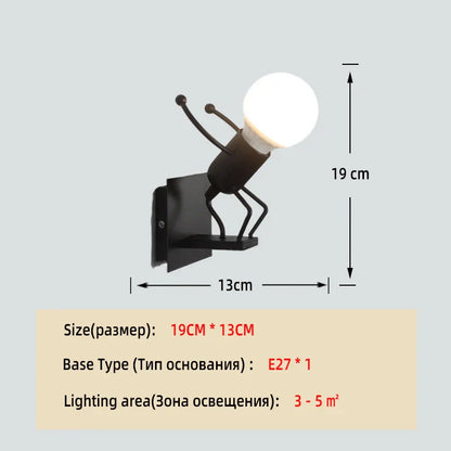 Wandlamp met batterijen in industriële stijl – Robuuste uitstraling