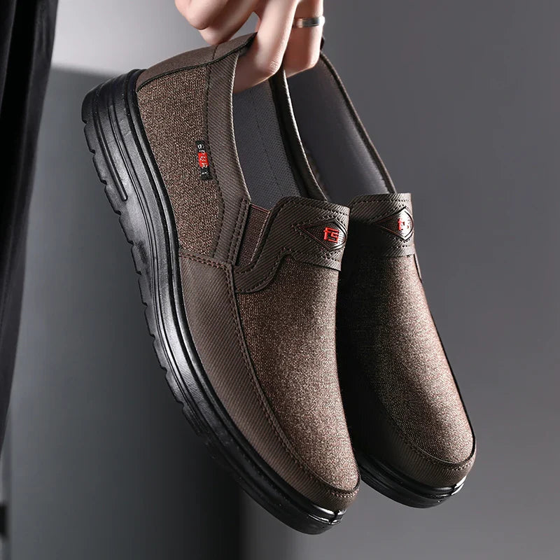 Herenslippers met zomerse palmprint