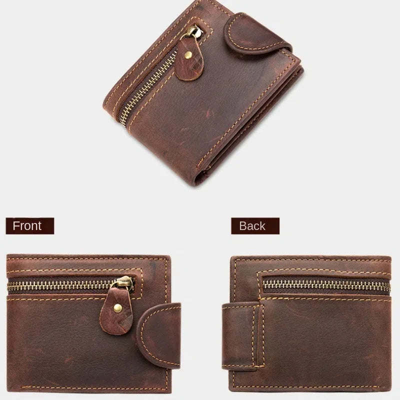 Leren portemonnee heren met vintage look – Karaktervol design