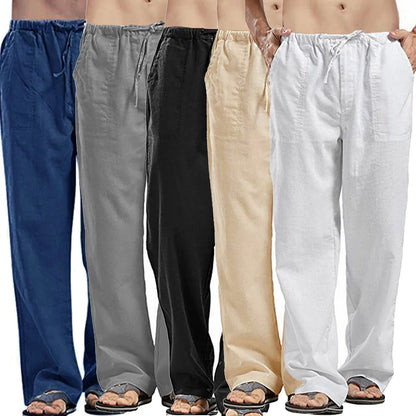 Linnenmix broek heren in lichte tint – Perfect voor zomer