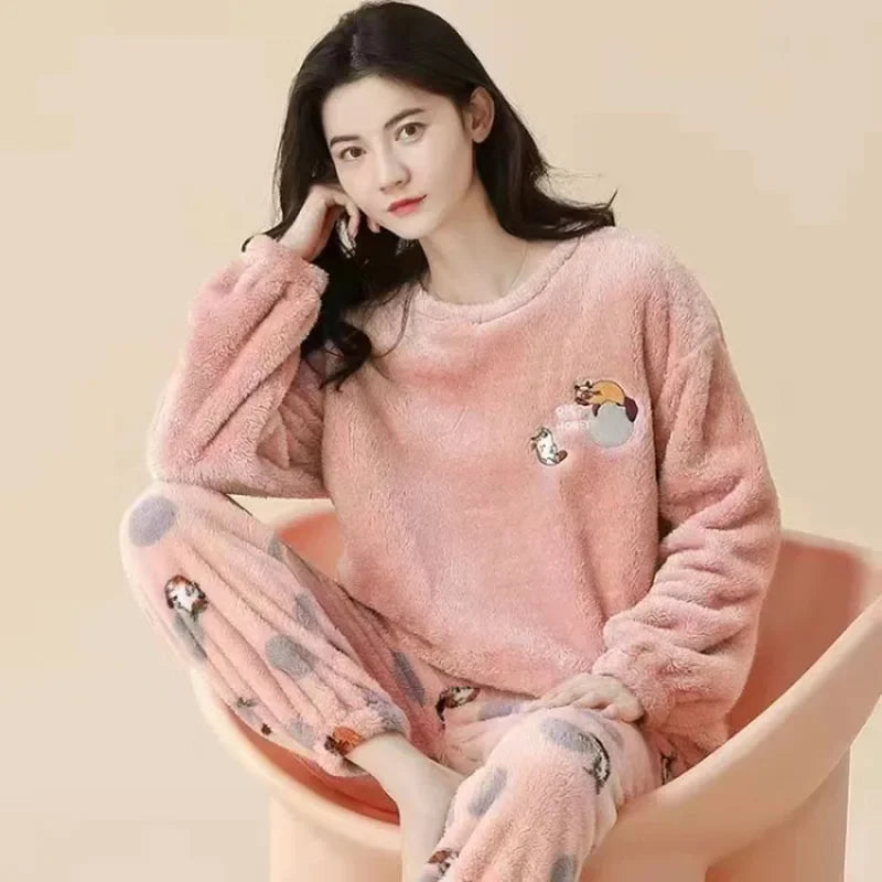 Dames pyjama met lange broek – Perfect voor de winter