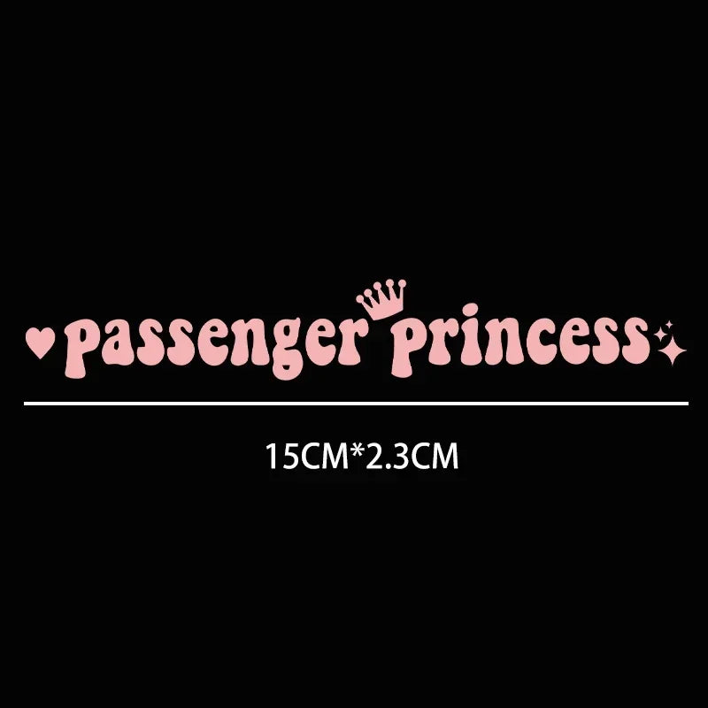 Auto stickers - Passenger Princess ontwerp voor een speels interieur