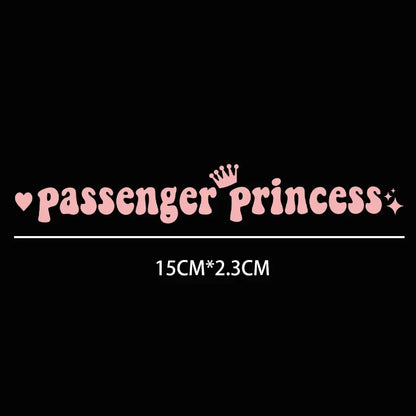 Auto stickers - Passenger Princess ontwerp voor een speels interieur