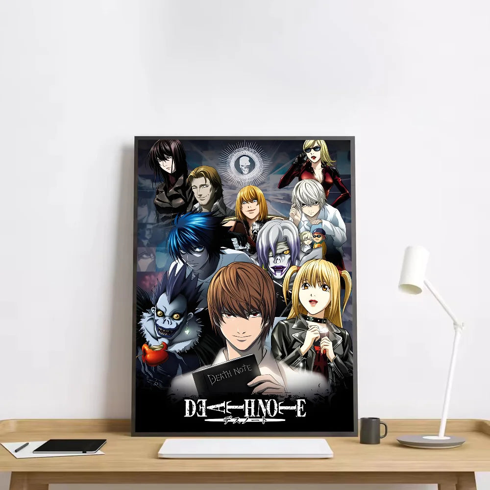 Posters in zwart houtframe ophangen