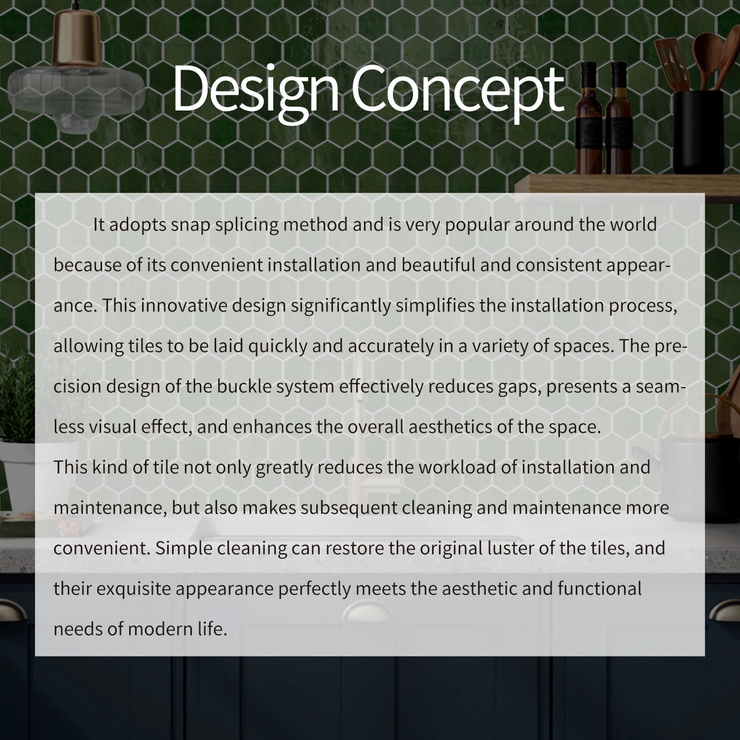 Mozaiek tegels in visgraat patroon – Elegant design