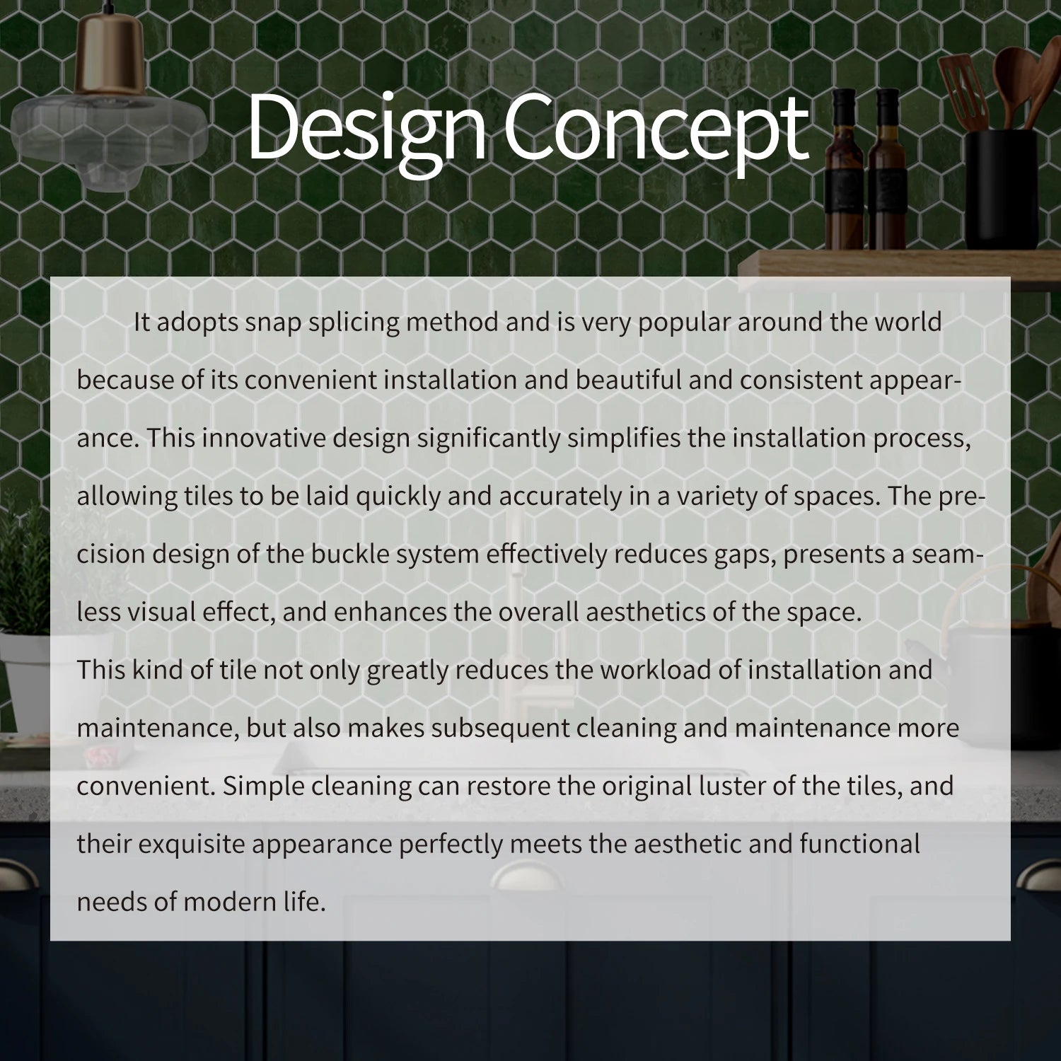Mozaiek tegels in visgraat patroon – Elegant design